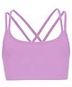 Charm n Cherish Sleeveless Solid Sports Bra - Purple