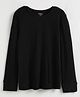 Charm n Cherish Full Sleeves Solid Thermal Vest - Black