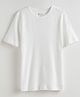 Charm n Cherish Cotton Blend Half Sleeves Solid Thermal Vest - White