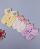 KIDLINGSS Cotton Pack Of 3 Heart & Animals Designed Anti Bacterial Socks - Multi Colour