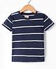 Rikidoos Half Sleeves Striped Tee - Navy Blue