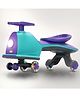 Baybee Nord Kids Magic Swing Car for Kids, Twister Ride on Toy Kids Car with Music, Flashing LED PU Wheels & Light | Push Ride on Baby Car | Magic Cars for Kids (Teal Green/Violet)