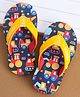 Cute Walk by Babyhug Flip Flops With Vehicle Print - Yellow