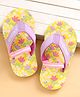 Cute Walk by Babyhug Flip Flops with Back Strap & Floral Print - Multicolor