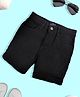 Kiddopanti Solid Denim Shorts - Black