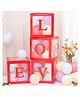 Shopperskart Love balloon box is perfect for birthday & baby shower decoration- Pack of 4-Red