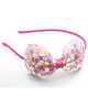 Pihoo Floral Detailed Bow Designed Hair Band - Pink