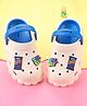 Cute Walk by Babyhug Clogs with Back Strap & Text Applique - Blue