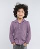 Taffykids Full Sleeves Striped Textured Shirt - Purple