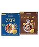 PRO-TO-GROW Fitbhim Breakfast Combo: Chocobanana Pancake Mix & Nutritious Ready-to-Eat Oats - 250g & 300g
