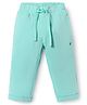 Doreme Terry Knit  Knee Length Solid Capri - Aqua Blue