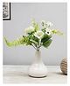 Homesake Artificial Rose Hydrangea Bouquets perfect silk flowers for weddings home décor table centerpieces, Set of 3 White