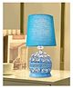Homesake Small Crystal Table Lamp contemporary globe design Turquoise fabric shade ideal bedroom bedside kids room décor