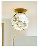 Homesake Mid Century Modern Bubble Flush Mount Ceiling Lighting Fixture, Gold Flush Mount Lamp, Saturn 6