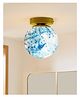 Homesake Mid Century Modern Bubble Flush Mount Ceiling Lighting Fixture, Gold Flush Mount Lamp, Earth 6