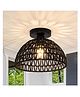 Homesake woven macrame boho pendant light with Fixture  adjustable hanging height farmhouse coastal dining spaces 11