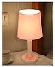 Homesake Pinewood Table Lamps Nightstand Fabric Linen Lampshade Desk Morden Minimalist Bedside Bedroom Nightstand Lamp Pink