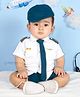 MASHUP Cotton Half Sleeves Pilot Costume Set - White