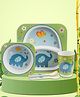 Tony Stark Bamboo Baby Feeding Set - 5-Piece Tableware for Toddlers, Kids & Babies Includes Plate, Bowl, Cup, Spoon, Fork - BPA-Free, Eco-Friendly |Organic & Natural (Elephant)