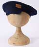 Funkrafts Wollen Knitted Handmade Brand Name Patch Detailed Cap - Navy Blue-  Diameter 45 Cms