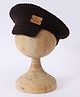 Funkrafts Wollen Knitted Handmade Brand Name Patch Detailed Cap - Brown-  Diameter 45 Cms