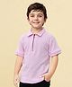 TOONYPORT Cotton Blend Half Sleeves Solid Polo Tee - Pink