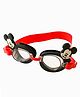 Pine Kids Disney Swimming Goggles With Mickey Mouse Applique - Black & Red