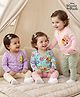 Babyhug Disney Interlock Knit Full Sleeves Jhablas with Winnie the Pooh Graphics Pack of 3 - Light Blue Lavender & Pink