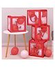 Décor Mantra Love Balloon Box For Birthday Decoation kit Baby shower Decoration items-Pack of-4-Red