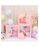 Décor Mantra One Balloon Box for 1st birthday decoration kit is perfect for baby shower celebration-Pack of 3 - Pink