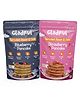Gladful Strawberry and Blueberry Pancake Mix No Maida, No Refined Sugar, Made with Jowar and Oats, Gluten-Free Pack of 2 - 150 g Each