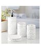 Ceramic Bathroom Accessories Set of 4 with Soap Dispenser (9847)- 300 ml