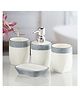 Ceramic Bathroom Accessories Set of 4 with Soap Dispenser (10249)- 350 ml