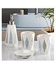 Ceramic Bathroom Accessories Set of 4 with Soap Dispenser (10085)-350 ml