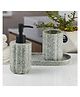 KOOKEE Ceramic Bathroom Accessories Set of 3 with Soap Dispenser (11185)