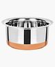 ZEBRA ULTIMATE KITCHENWARE Stainless Steel Copper Bottom Tope/Patila - 20 cm, 2 Ltrs (12