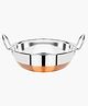 ZEBRA ULTIMATE KITCHENWARE Stainless Steel Copper Bottom Kadai - 19.5 cm, 1.2 Ltrs (10