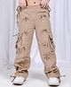 NEUDIS Cotton Pockets Detailed Solid Cargo Pants - Brown