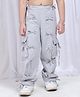 NEUDIS Cotton Pockets Detailed Solid Cargo Pants - Grey
