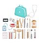 YAMAMA Wooden Toys For Kids Dentist Pretend Play Doctor Toy Set Wooden Medical Kit Kids Toys Educational Kids Development Toys 25 Pieces - Multicolor