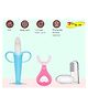 Joy Buzz Silicone  Toothbrushes Pack Of 3 - Pink, Blue & White