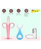 Joy Buzz Silicone Toothbrushes Pack Of 3 - White Pink & Blue