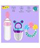 Joy Buzz Baby Food Feeder Nibbler & Rattle Teether Combo - Multicolor
