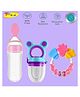 Joy Buzz Baby Food Feeder Nibbler & Rattle Teether Combo - Multicolor