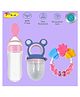 Joy Buzz Baby Food Feeder Nibbler & Rattle Teether Combo - Multicolor