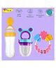 Joy Buzz Baby Food Feeder Nibbler & Rattle Teether Combo - Multicolor