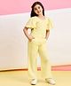 Stylo Bug Half Bell Sleeves Solid Coordinating Top & Pant Set - Yellow