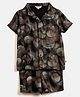 StyloBug Rayon Half Sleeves Abstract Printed Coordinating Shirt & Shorts Set - Brown