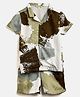 StyloBug Rayon Half Sleeves Abstract Printed Coordinating Shirt & Shorts Set - Green