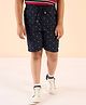 Stylo Bug Cotton Abstract Printed Shorts - Black